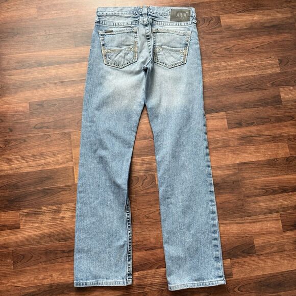 Ariat M7 Slim Fit Straight Leg Jeans 31/34 Light Wash Denim Western Work - Picture 3 of 12